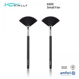 Buy cheap OEM ODM Black Small Fan Individual Makeup Brushes With Nylon Hair product