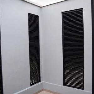 Buy cheap 1.2mm Black Color Internal Window Louvers Toughened Terrace European Style product