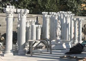 Buy cheap BLVE White Marble Roman Columns Natural Stone Greek Column Building Pillar Out Door Indoor Decorative product