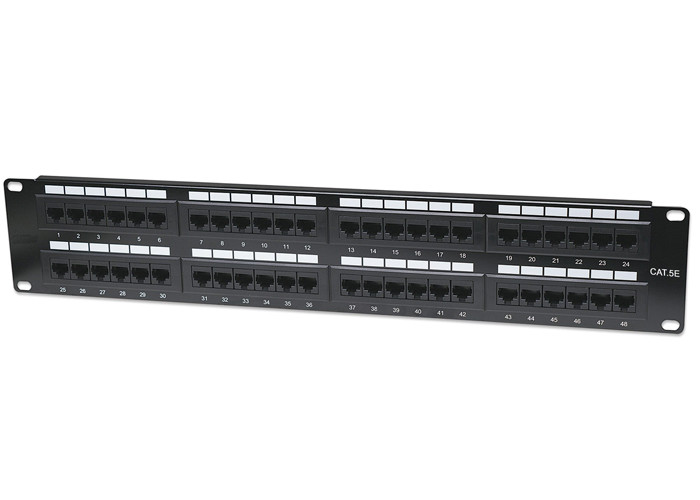Buy cheap RJ45 Connector Network Rack Patch Panel , CAT5E Server Cabinet Patch Panel product
