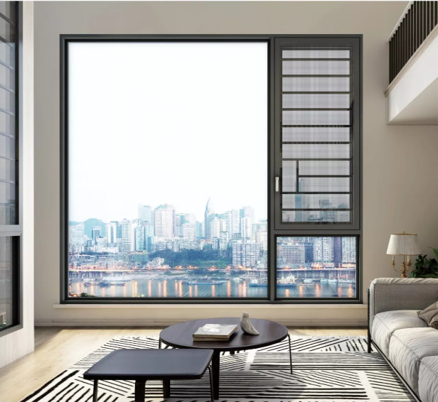 Buy cheap T5 Aluminium Casement Window Screen Integrated Inward Outward Opening System product