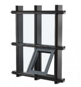 Buy cheap Double Tempered Aluminium Glass Curtain Wall Anodizing Black Frame product