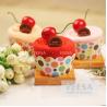Buy cheap Promotional Microfiber Hair Cute Cherry Pudding Cup Cake Shape Gift Towel from wholesalers