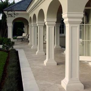 Buy cheap White Marble Doric Order Square Column Stone Roman Pillar European Style House Pillars Modern Building Design product