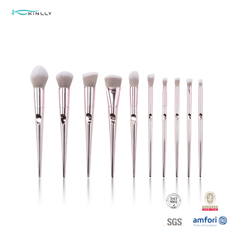 Buy cheap Plastic Handle Cosmetic 10pcs Face Makeup Brush Set Private Label product