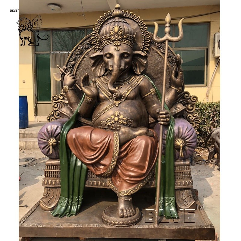 Buy cheap Bronze Ganesha Sculpture Buddha Statues Garden Life Size Indian God Lord product