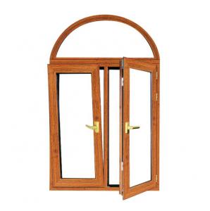 Buy cheap Aluminum Fireproofing Arched Tilt And Turn Windows Swing Open Wood Grain Frame product