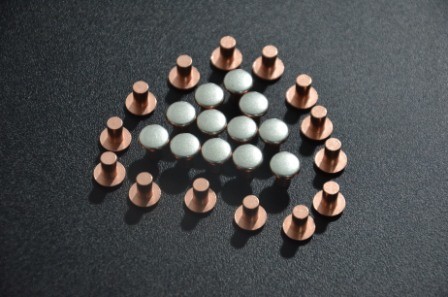 China AgCu Silver Plated Electrical Contacts / Silver Plated Copper Contacts For Starters on sale