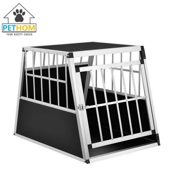 Quality Lockable Pet House Dog Puppy Cage Carrier Kennel Aluminum Car Transport CrateZX669 for sale