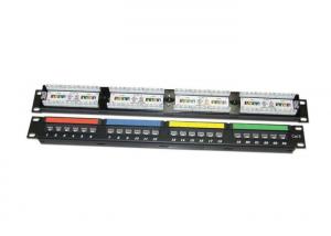 Buy cheap 24 Port Unshielded Network Patch Panel 19 Inch 1U Size Color Group RJ - 45 Coupler product