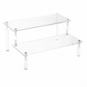 Buy cheap 2 Tier Acrylic Display Shelf Stand Customized Logo for organizing product