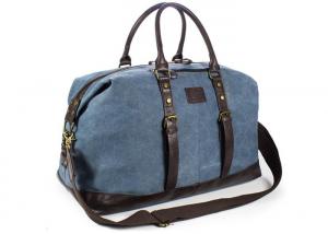 Buy cheap PU Leather Weekender Canvas Bag Waterproof Unisex For Men And Women product
