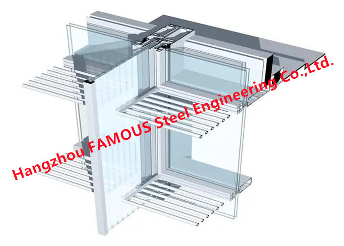 Buy cheap Modular Insulated Laminated Unitized Glass Facade Curtain Wall Easy Installation product