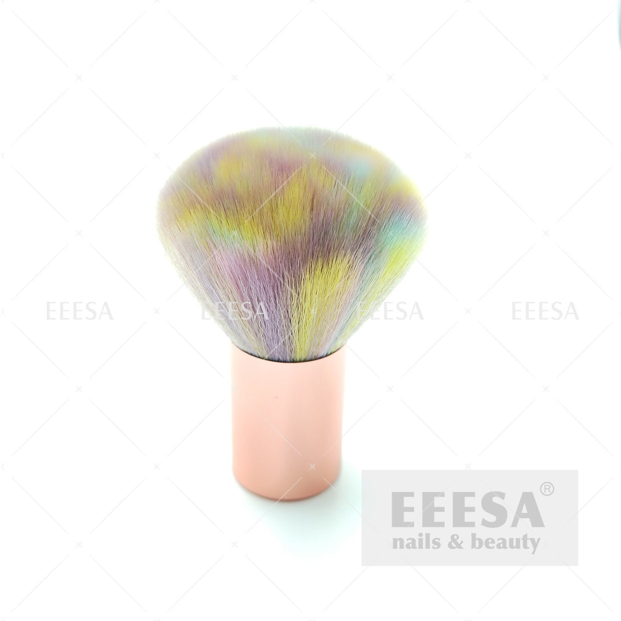 Buy cheap Beautiful Rainbow Hair Metal Handle Rose Gold Nail Clean Dust Cleaning Brush product