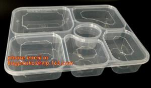 Buy cheap Disposable biodegradable plastic fiffin lunch box,compartment lunch box with lid,clamshell food packaging macaron pp bli product