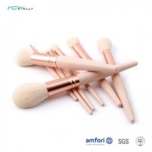 Buy cheap Custom 8PCS Travel Makeup Brush Set Wooden Handle And Nylon Hair product