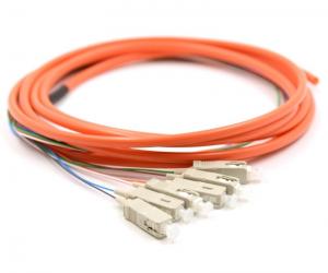 Buy cheap SM Single Mode Fiber Pigtail Connector , FC SC LC ST Fiber Optic Connectors 500m Transmission product