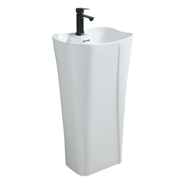 Wholesale Price Modern Sanitary Ware Free Standing White Ceramic Bathroom Wash Basin