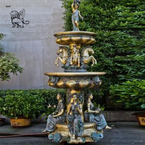 Buy cheap BLVE Bronze Lady Fountain Copper Horse Water Fountain Modern Art Casting Large Outdoor Urban Square Decoration product