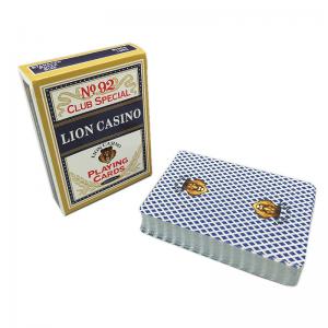 China OEM Logo Casino Playing Cards , Barcode 100 Plastic Playing Cards on sale