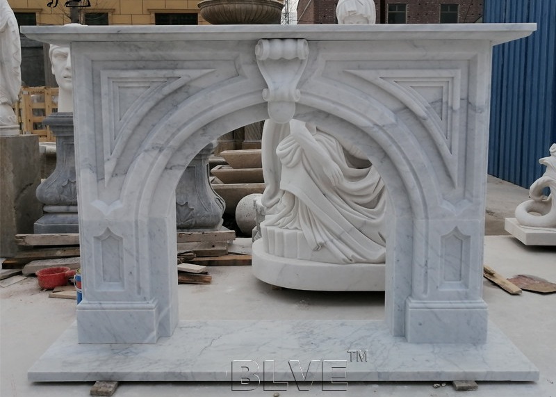 Buy cheap Marble Fireplace Solid Natural Stone Fireplace Handcarved Modern Home Decorative product