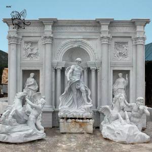 Buy cheap Marble Trevi Water Fountain Greek Poseidon Italy fontaine de jardin Famous Stone Carving Large Outdoor product