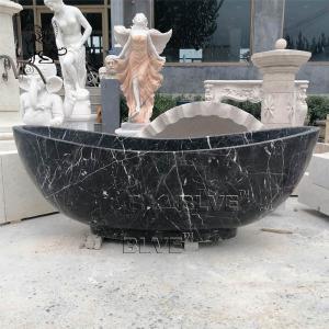 Buy cheap Black Natural Stone Bathtub Marble Freestanding Bath Tub For Bathroom product
