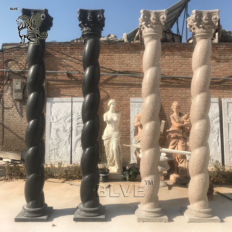 Buy cheap BLVE Natural Marble Round Roman Column House Stone Greek Pillars Indoor Building Decoration product