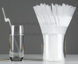 Buy cheap Disposable cute plastic white straight drinking straw, PLA individually wrapped drinking Straws, PLA straws disposable product