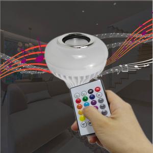 Buy cheap E27 / B22 Smart LED Bulb With Bluetooth Speaker Remote Control RGB Colorful Bulb product
