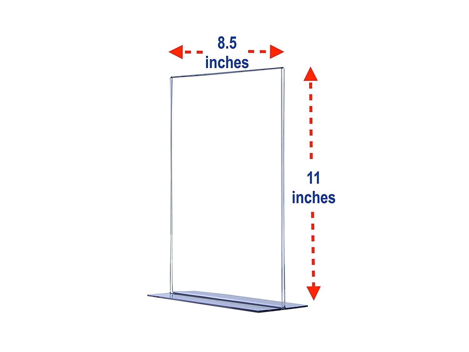Buy cheap ODM Waterproof T Shape Acrylic Stand , Plastic Sign Holder 8.5 X 11 product
