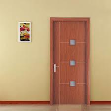 Buy cheap PVC Membrane MDF Flush Interior Door With Glass Eco - Friendly Paint product