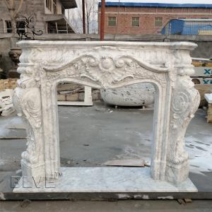 Buy cheap Marble Fireplace Carrara Modern Freestanding Fireproof Stone Hand Carved product