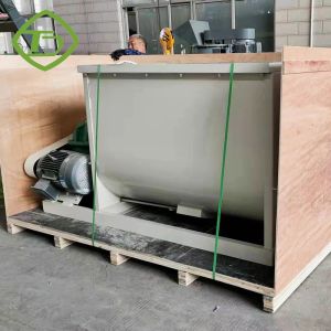 Industrial dust horizontal mixer BB fertilizer single shaft humidifying mixer