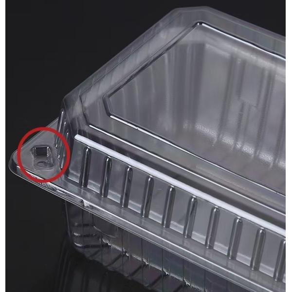 Customized Disposable 500g Transparent Meat Slices Preservation Frozen Hinge Clam Rectangular Beef Roll Packaging Box