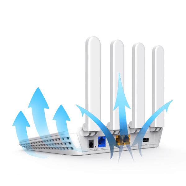 OpenWRT System 1800Mbps Mesh Wifi 6 Router 802.11AX Wifi 128MB Flash 10 / 100 / 1000Mbps