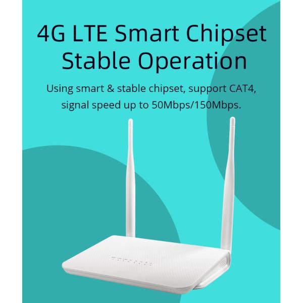 Unlock Wifi 4G LTE Sim Router Cat4 2.4GHz 300mbps With Lan Port