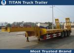 Hauler Truck Low Bed Trailer 3 Axle 80 Ton for road transportation , container