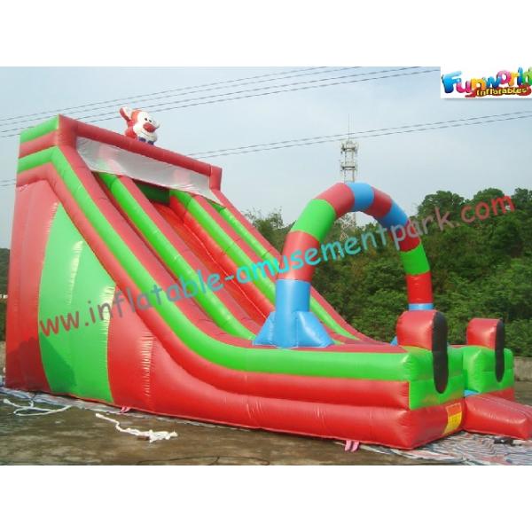 Cute Clown Commercial Inflatable Slide , Giant Inflatable Slide For Children