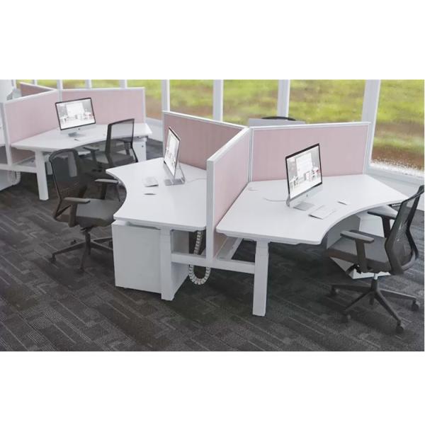 Metal Type Iron Electric L Shape Standing Desk Frame for Height Adjustable Workstation