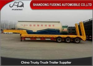 China Transport Excavator 3 Axle 40 Ft 60t Semi Low Bed Trailer on sale