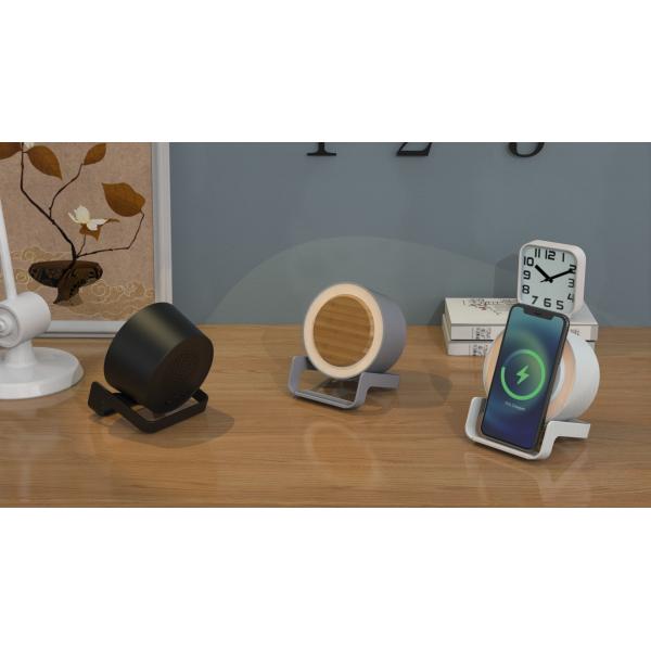 4 in 1 Multi-Funcational Night Light Bluetooth Speaker With Wireless Charging and Phone Stand