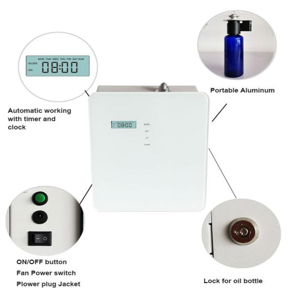 150ml Wall Mounted Commercial Aroma Diffuser Aluminum HVAC Scent System