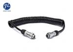 Coiled Trailer Security Camera Extension Cable , 7 Pin Curly Cable Extension