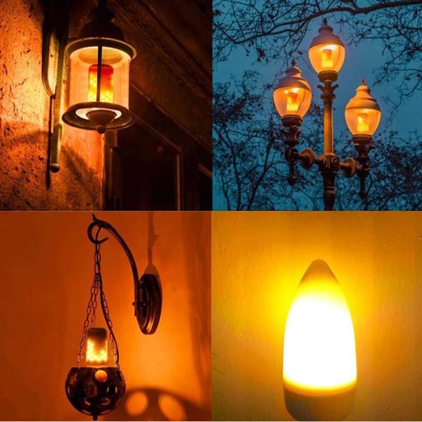 ABS Flicker Flame Night Light Bulbs 265VAC E14 Flickering Candle Bulb
