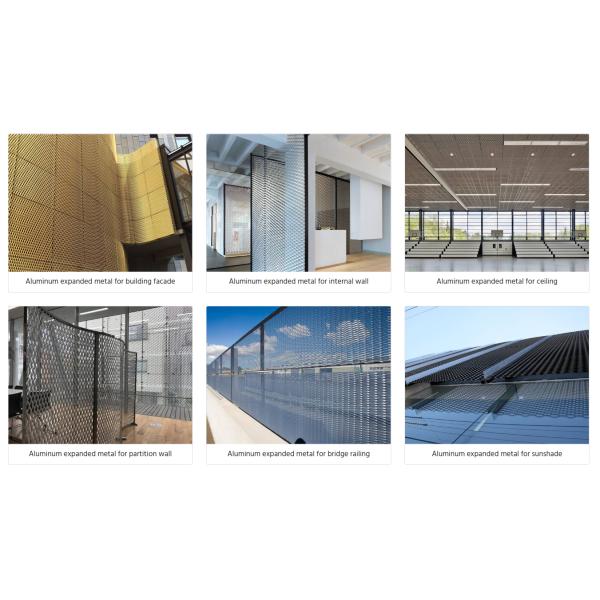 1.0mm-4.0mm Expanded Aluminum Panels Customized To Partition Curtain Wall Cladding / Ceiling