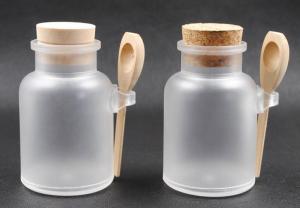 Buy cheap Cork bath salt jars with wooden spoon 100g, 200g, 300g, 500g product