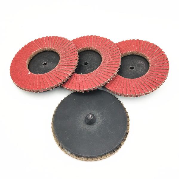 Red 2inch Flexible Mini Flap Disc for Grinding and Polishing Quick Change Disc Male Type R Threaded