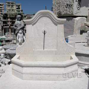 Buy cheap BLVE Simple Marble Big Wall Fountain White Stone Carving Garden Fountain Modern French Outdoor Decoration product