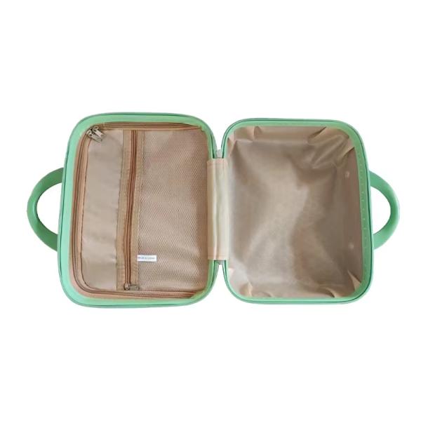 Green ABS Portable Lightweight Professional Makeup Storage Box Cartoon Cosmetic Organizer Wholesome Holographic Travel Makeup Organizer